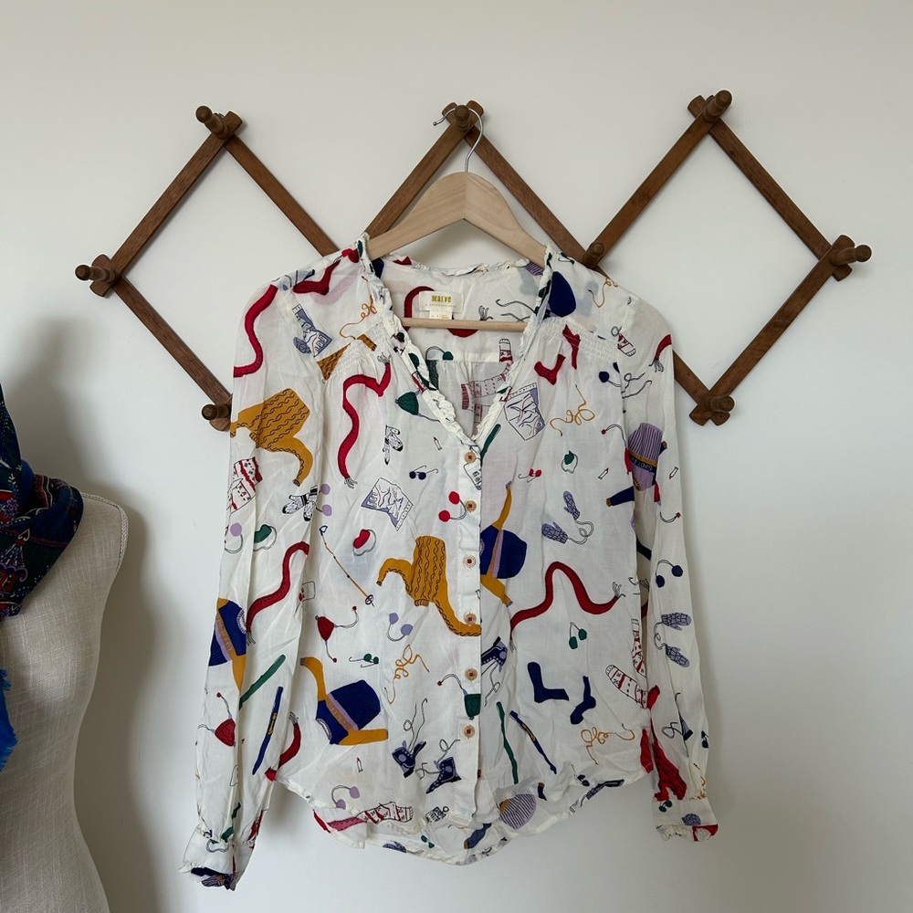 💫Anthropologie | Maeve Marisol Printed Women's Top